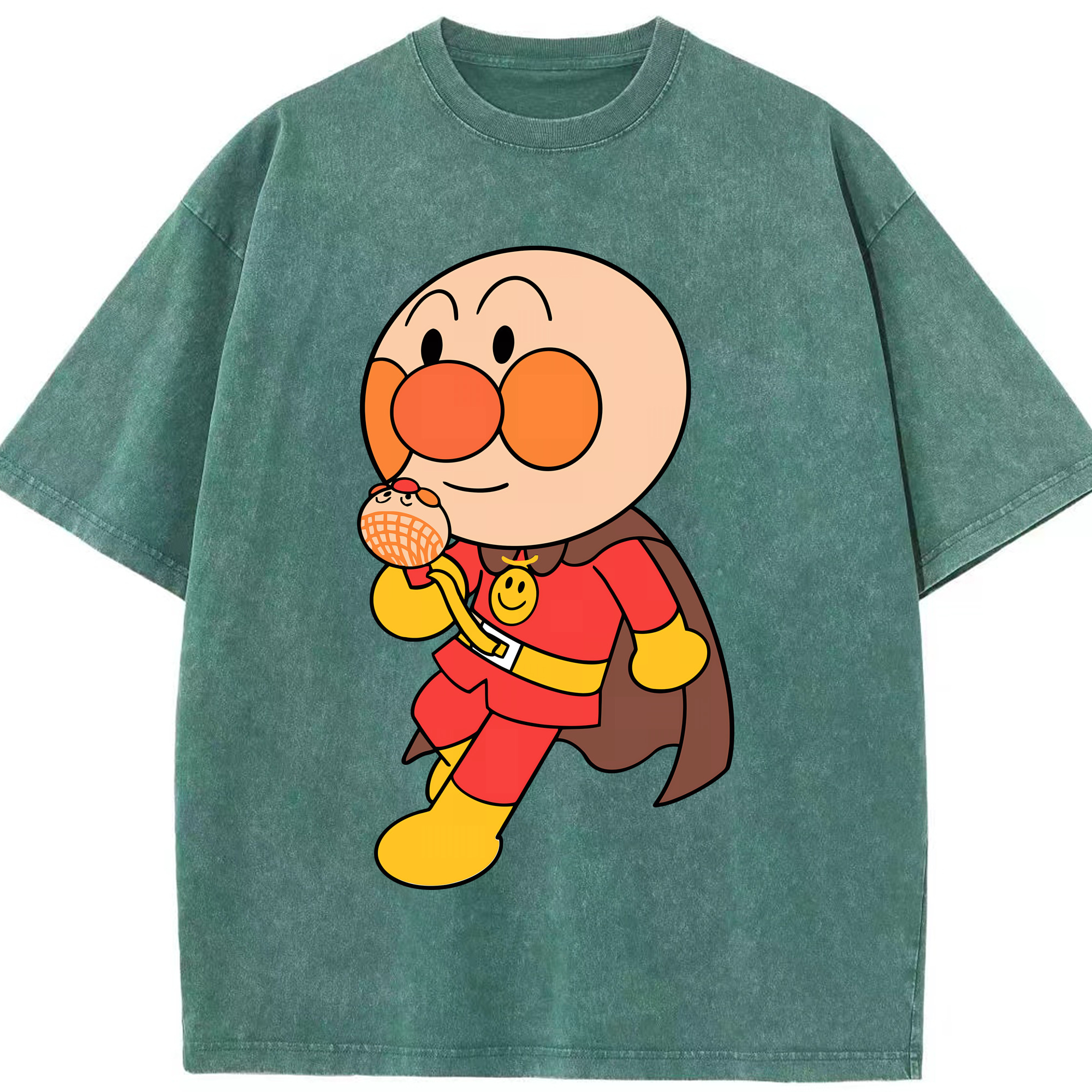 （画像用） アンパンマン Anpanman 綿100% ヴィンテージ風 半袖Tシャツ（フロントプリント）